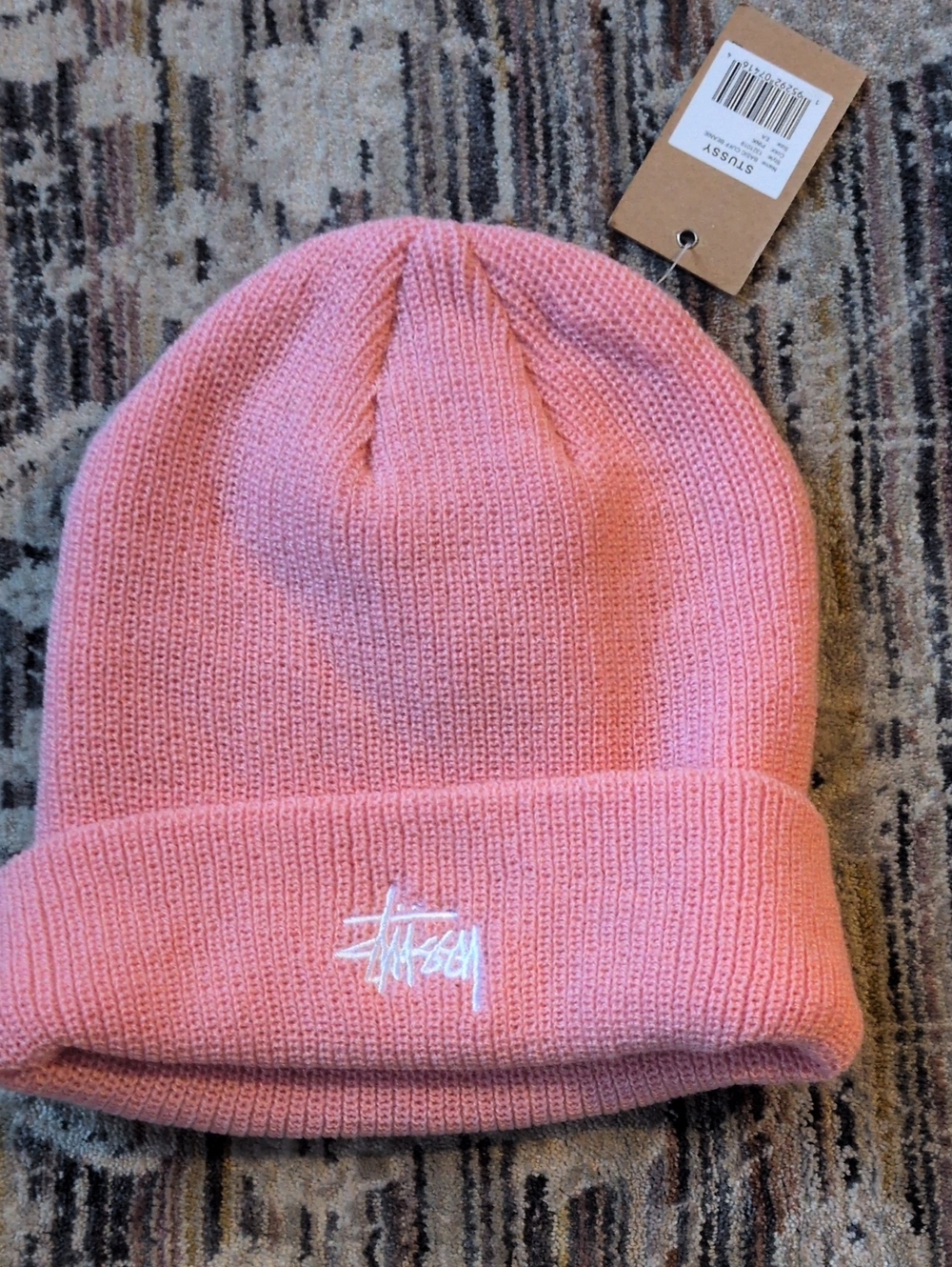 Stussy NWT Pink Knit Beanie Hat
